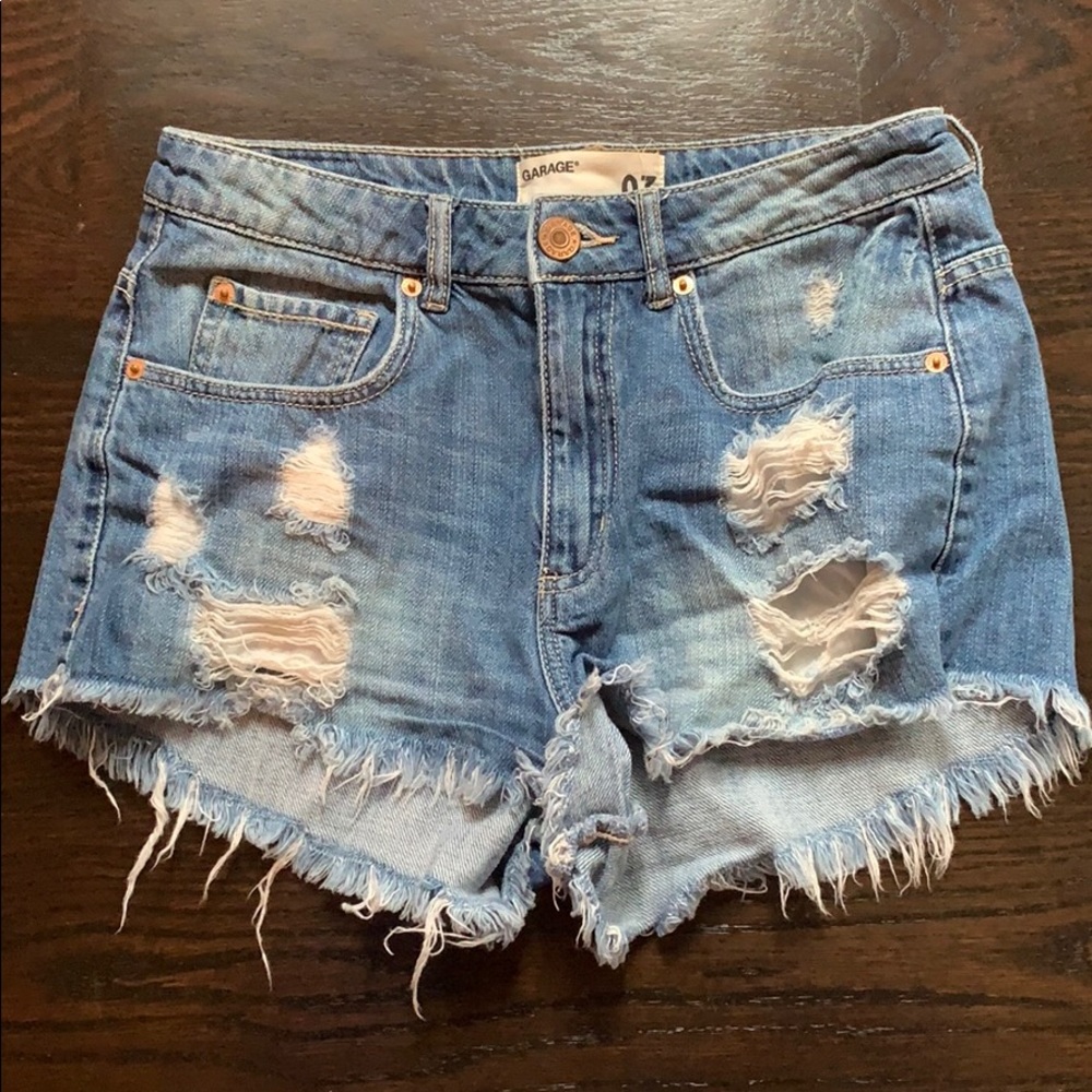 Ripped Jean Shorts